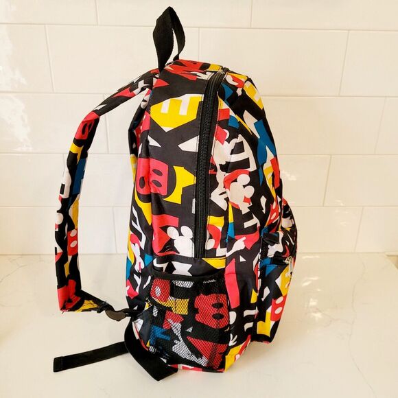 DISNEY PARKS EXCLUSIVE  Mickey Mouse Motif 16" Backpack Full Size READ - Picture 4 of 16